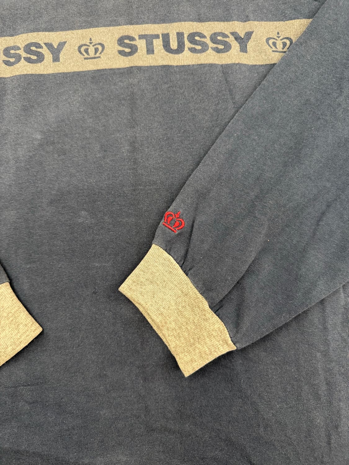 M)00’s 스투시 빈티지 크라운 로고 프린팅 롱슬리브 상품이미지3