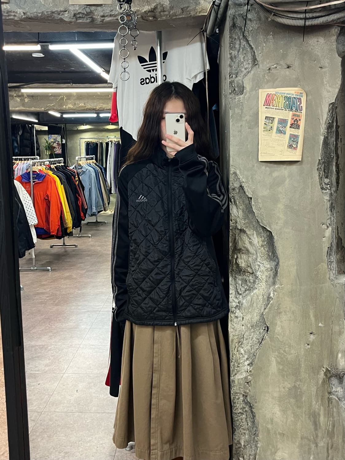 아디다스 퀄팅 기모 져지 블랙 105 #csz2194 상품이미지2