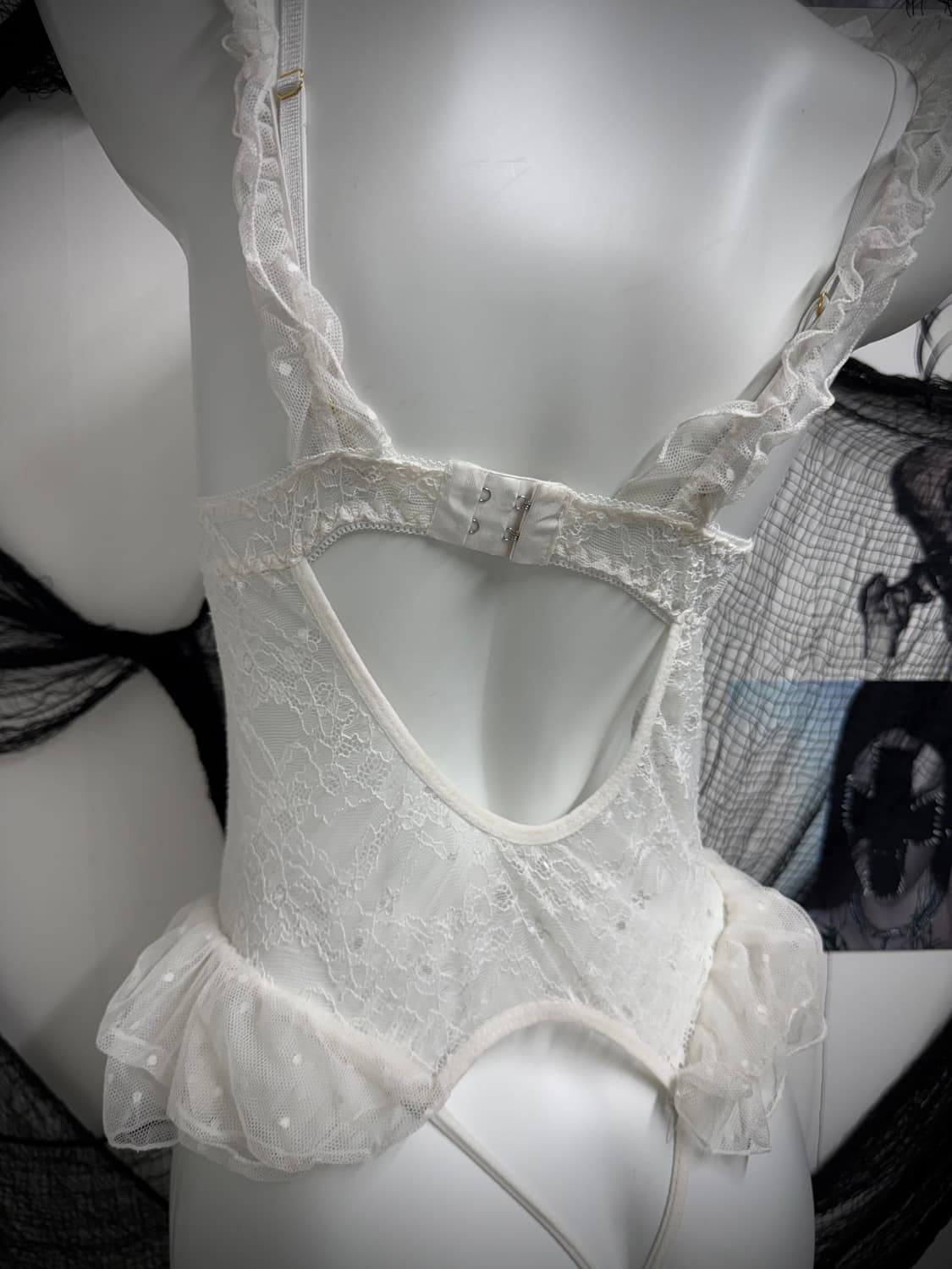 Lace ruffle white lingerie 상품이미지6