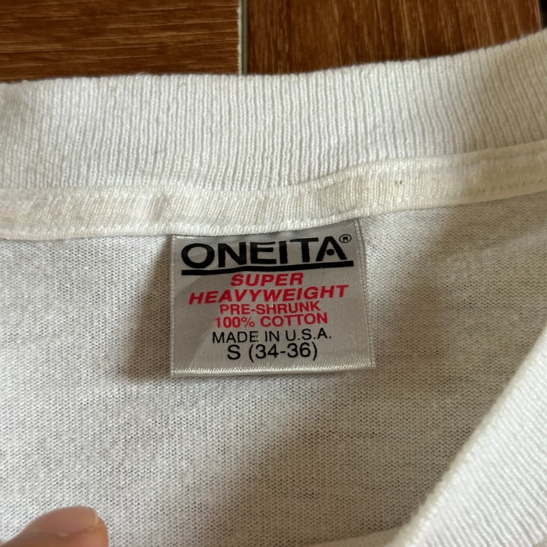 90’s Oneita usa heavyweight 1/2 tee 상품이미지6