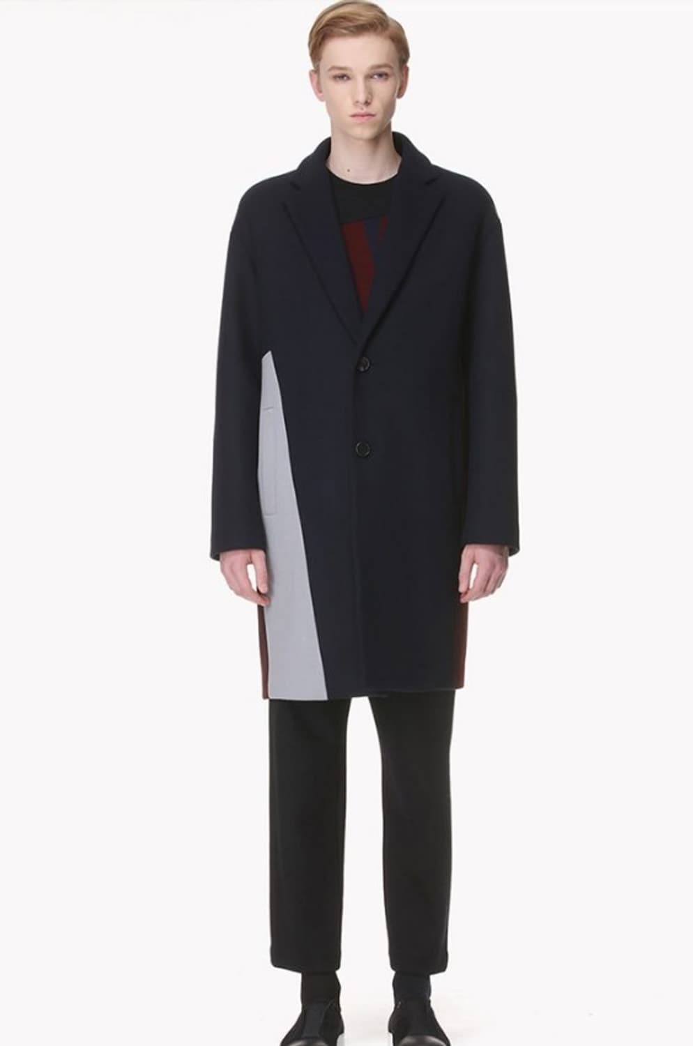 시스템 옴므  베색 오버  싱글 코트  상품이미지1