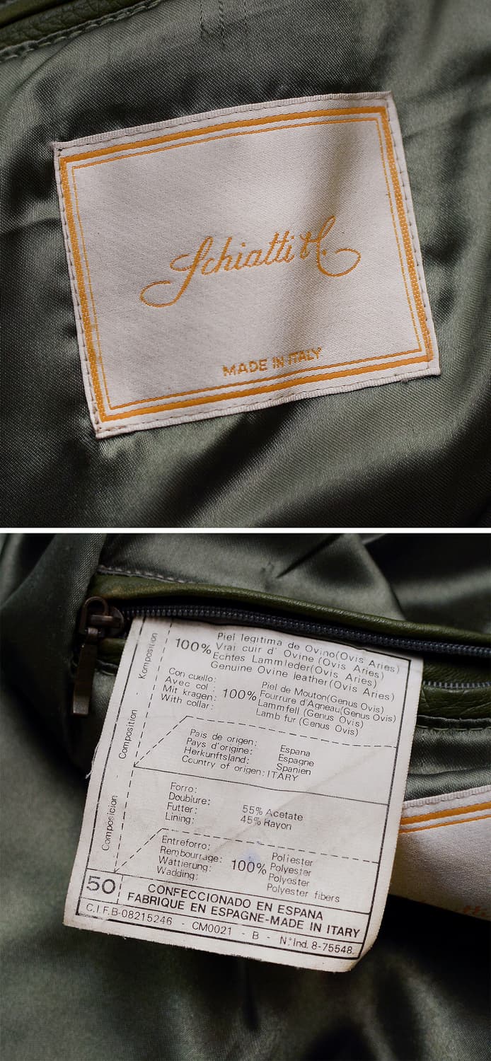 스끼아티 이태리 핸드메이드 양가죽 봄버 자켓 (50 / 105+) 상품이미지10