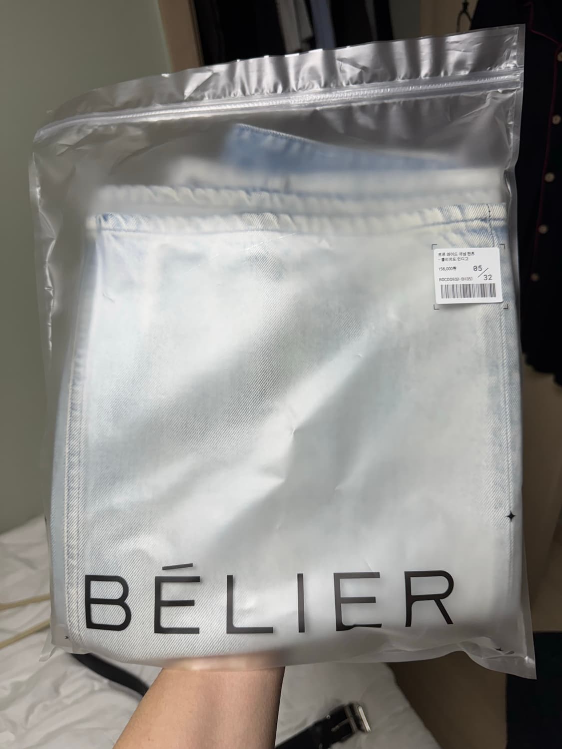 벨리에 트루와이드 데님 팬츠 32/32 블리치드 인디고 상품이미지6