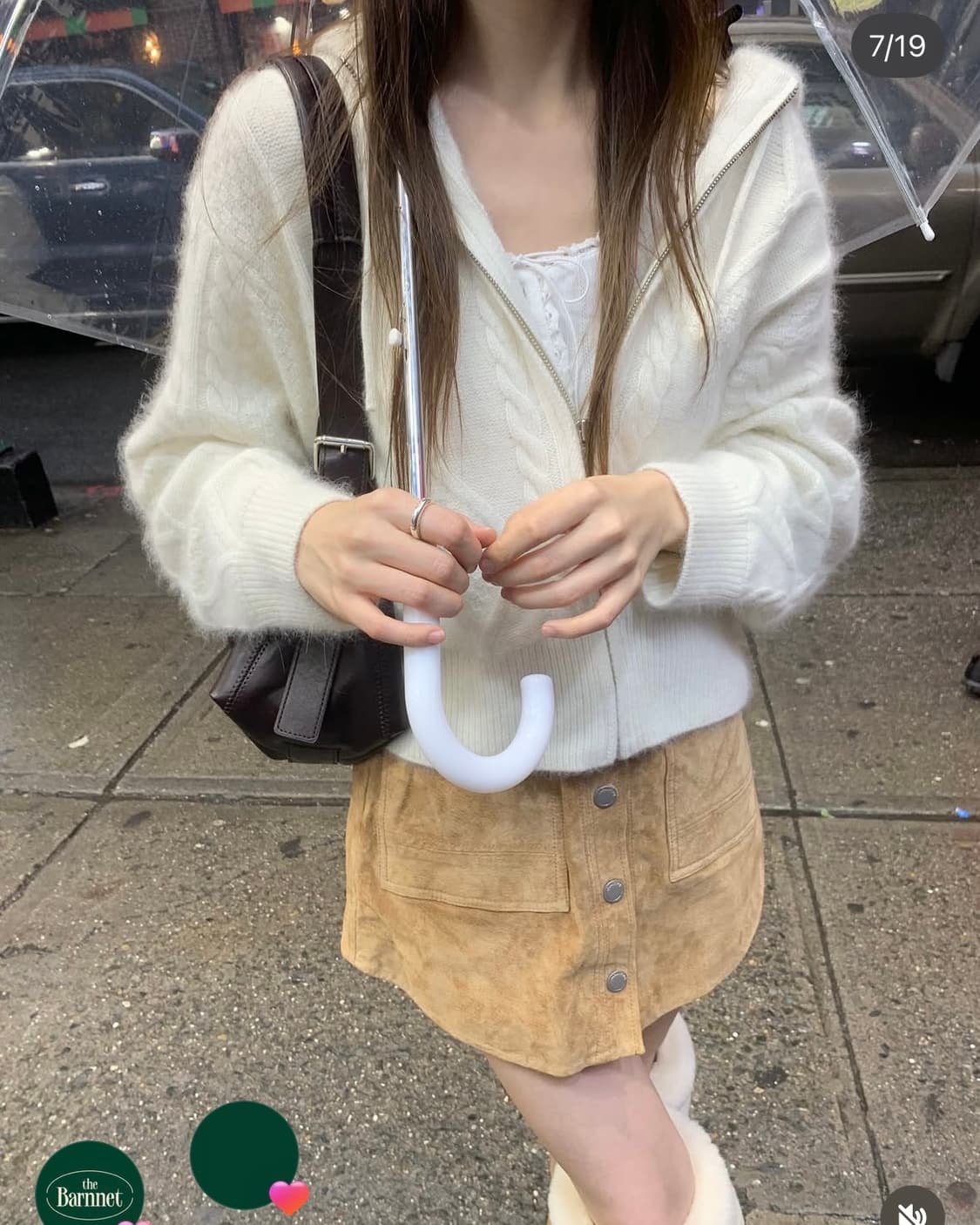 더바넷 케이블 니트집업 (아이보리) 상품이미지2