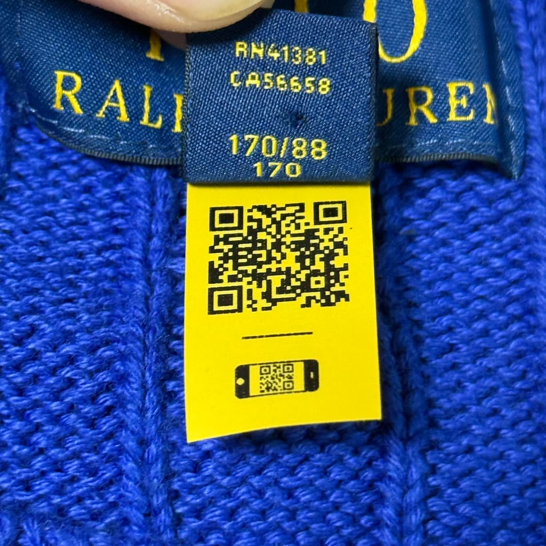 [정품 QR] 폴로 랄프로렌 꽈배기 니트 남성용 95-100 상품이미지6