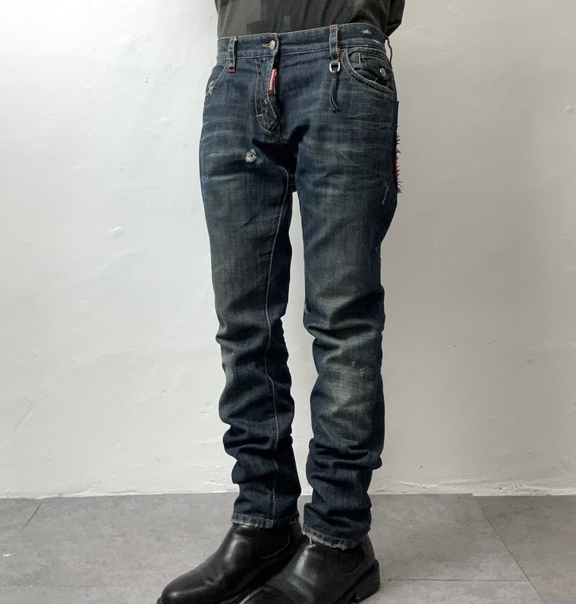 DSQUARED2 Flannel-Lined Distressed Slim  상품이미지1