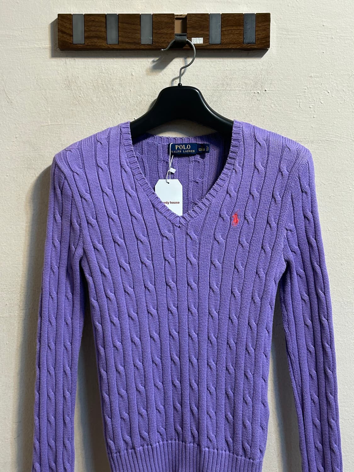 폴로 랄프로렌 케이블 니트 브이넥 스웨터 상품이미지2