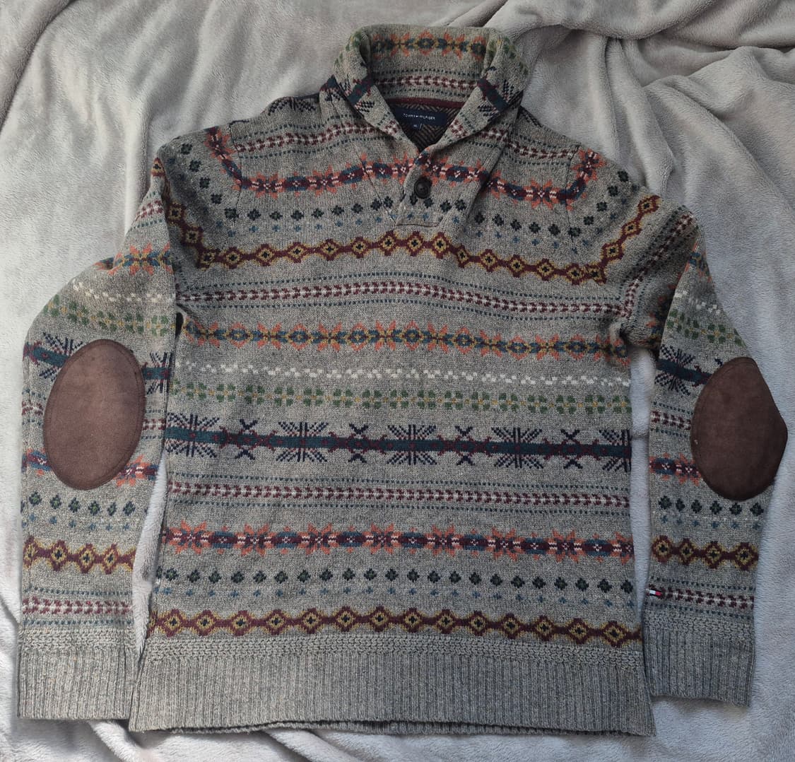 타미 힐피거 아즈텍 에스닉 모 숄 카라 니트 상품이미지1