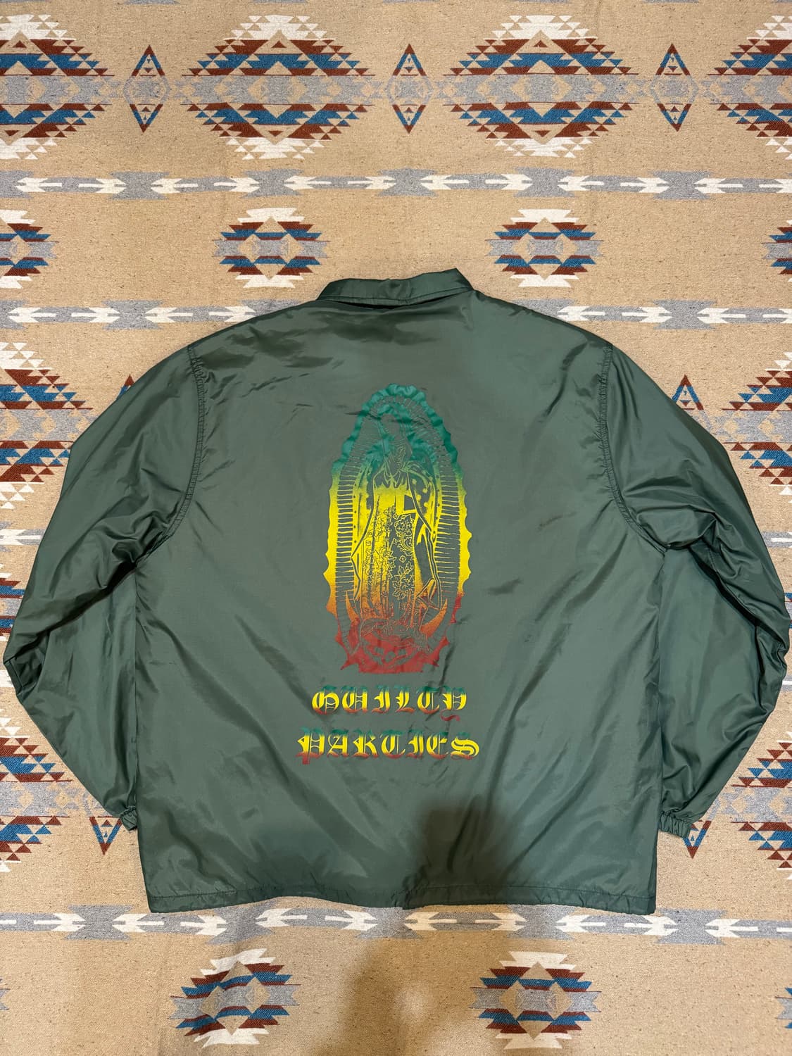 [L] 와코마리아 보아 코치 자켓 마리아 프린트 그린 상품이미지5