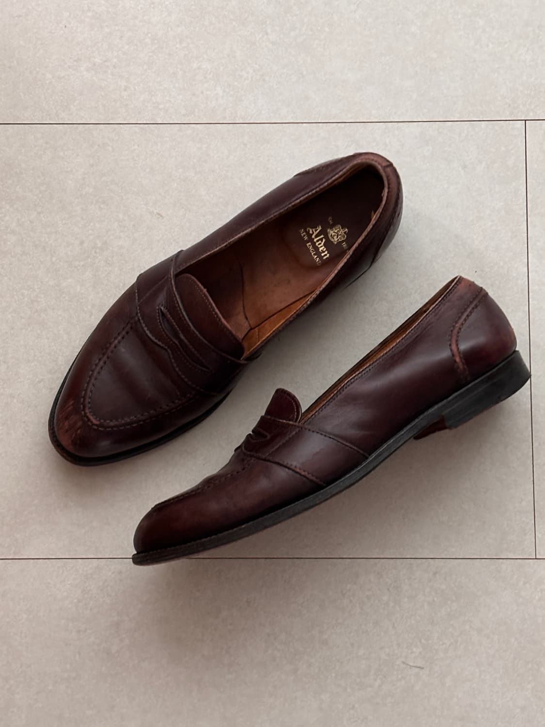 빈티지 알든 683 페니로퍼 290 - 버건디 카프스킨 상품이미지8