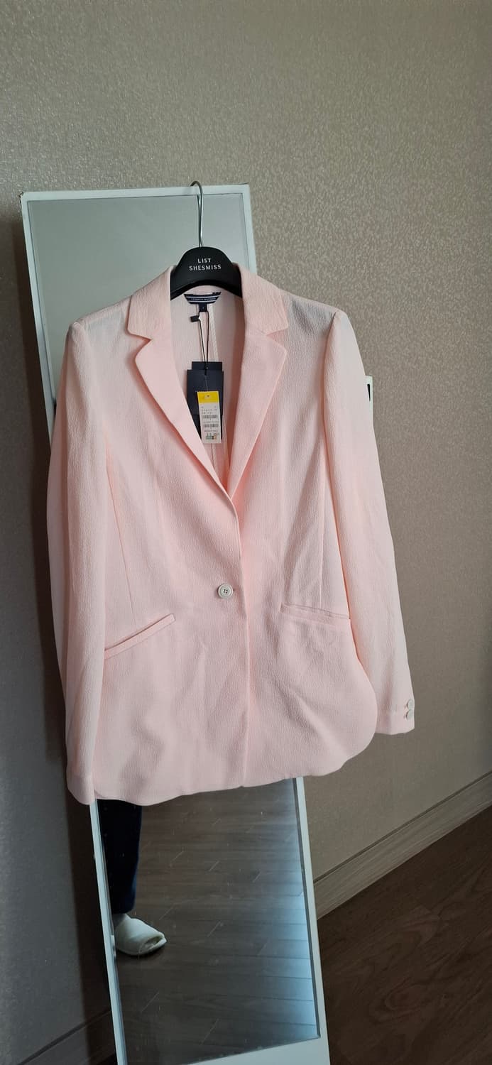 새상품) 타미힐피거 씨어써커 핑크 자켓 사이즈 2 상품이미지1