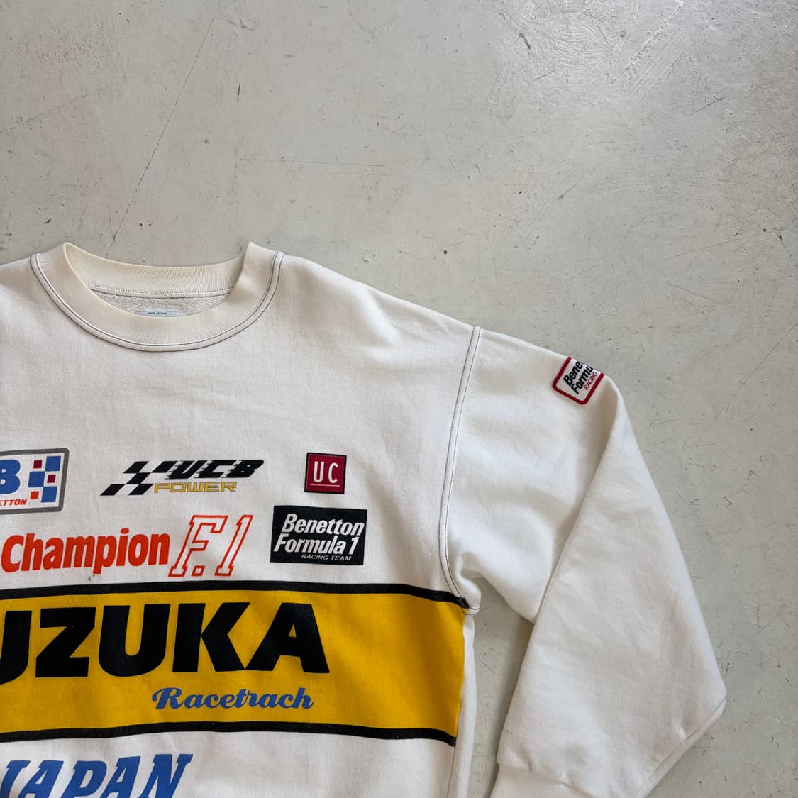 90s 유니티드 컬러 오브 베네통 레이싱 스웻셔츠 M 상품이미지2