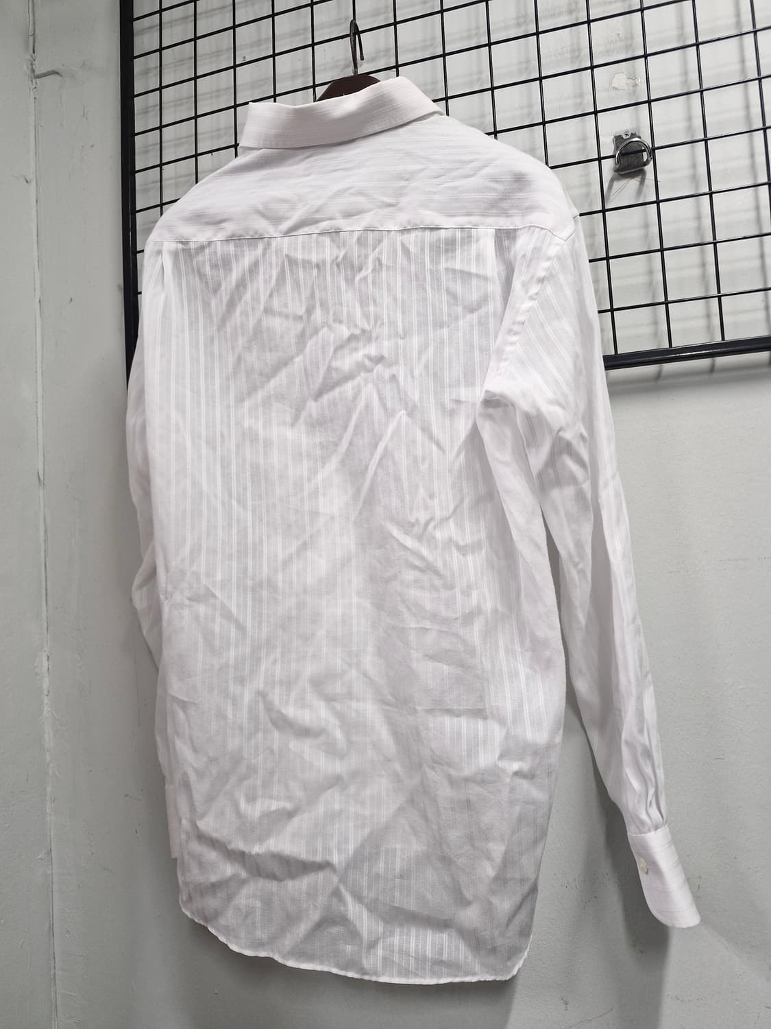110XXL 닥스 흰색 스트라이프 셔츠. 상품이미지8