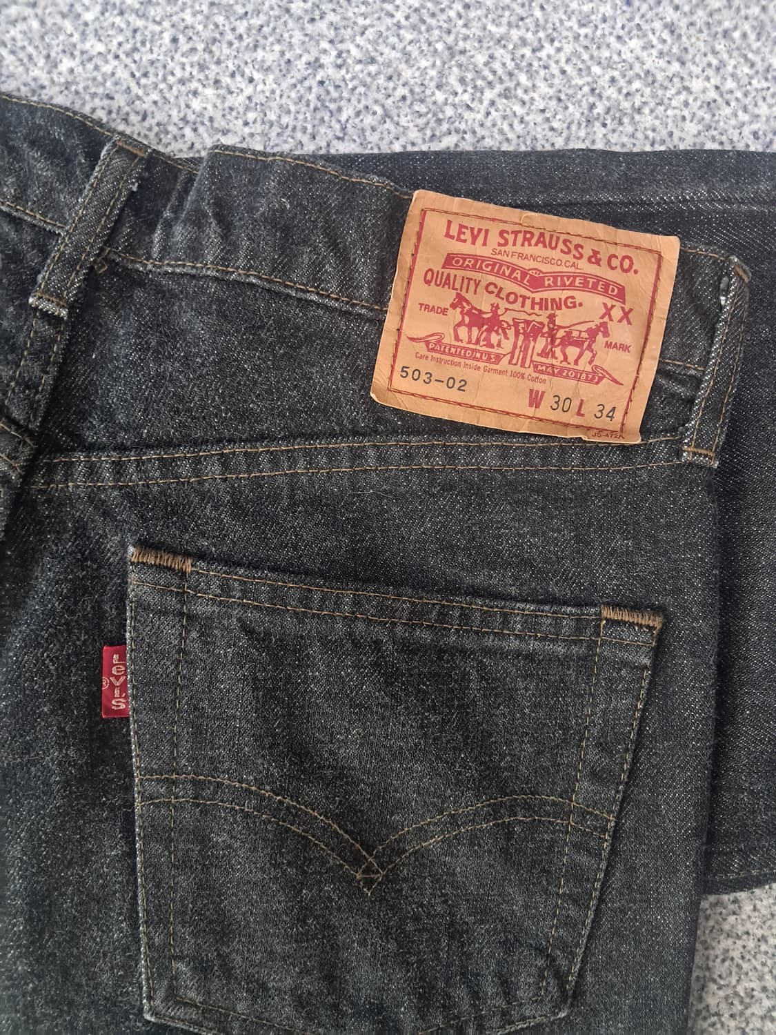 리바이스503 블랙진 상품이미지3