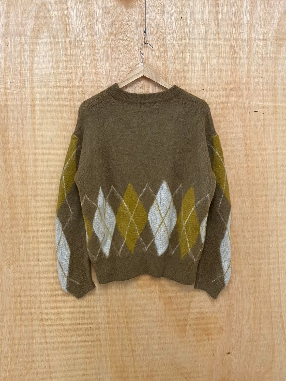 BEAMS argyle knit 빔즈 헤어리 아가일 니트 상품이미지4