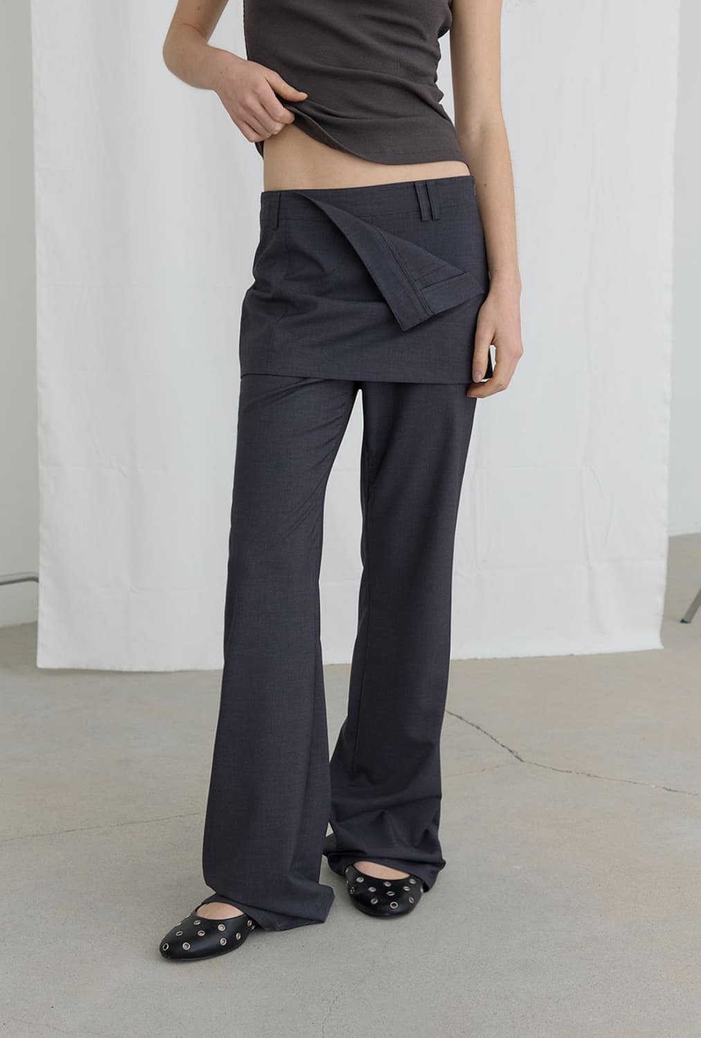 오데스 FOLDED SKIRTS OVER PANTS 스커트 팬츠 상품이미지2