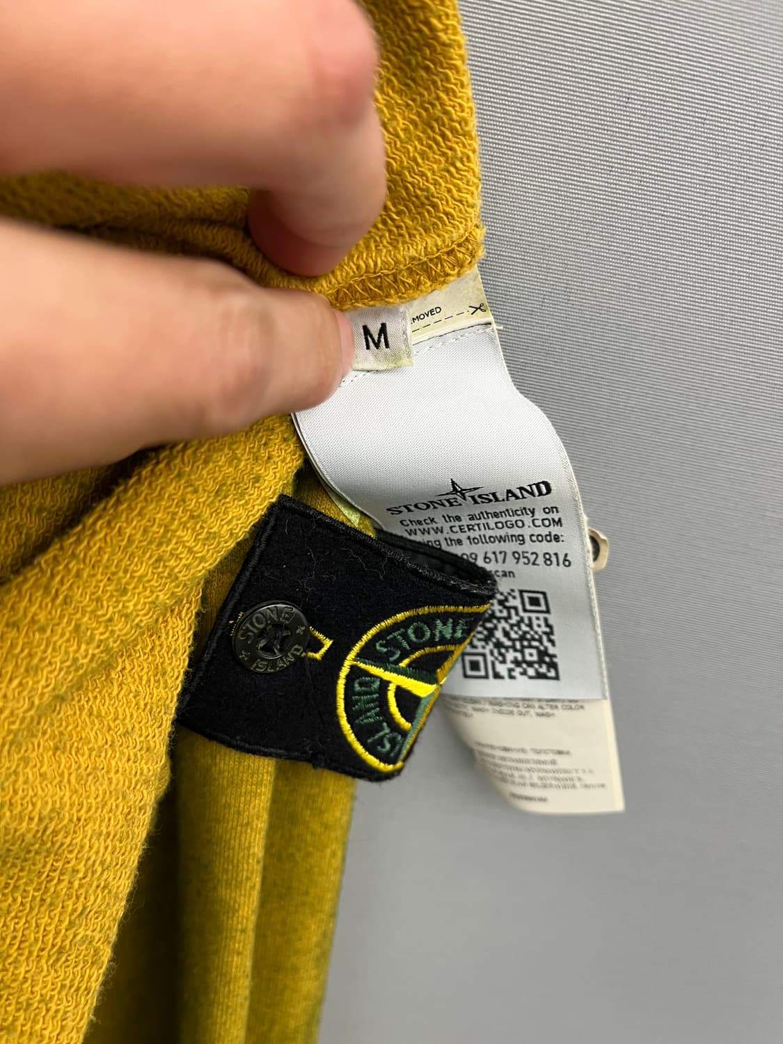 슈프림x스톤아일랜드 콜라보 후드 머스타드 상품이미지8