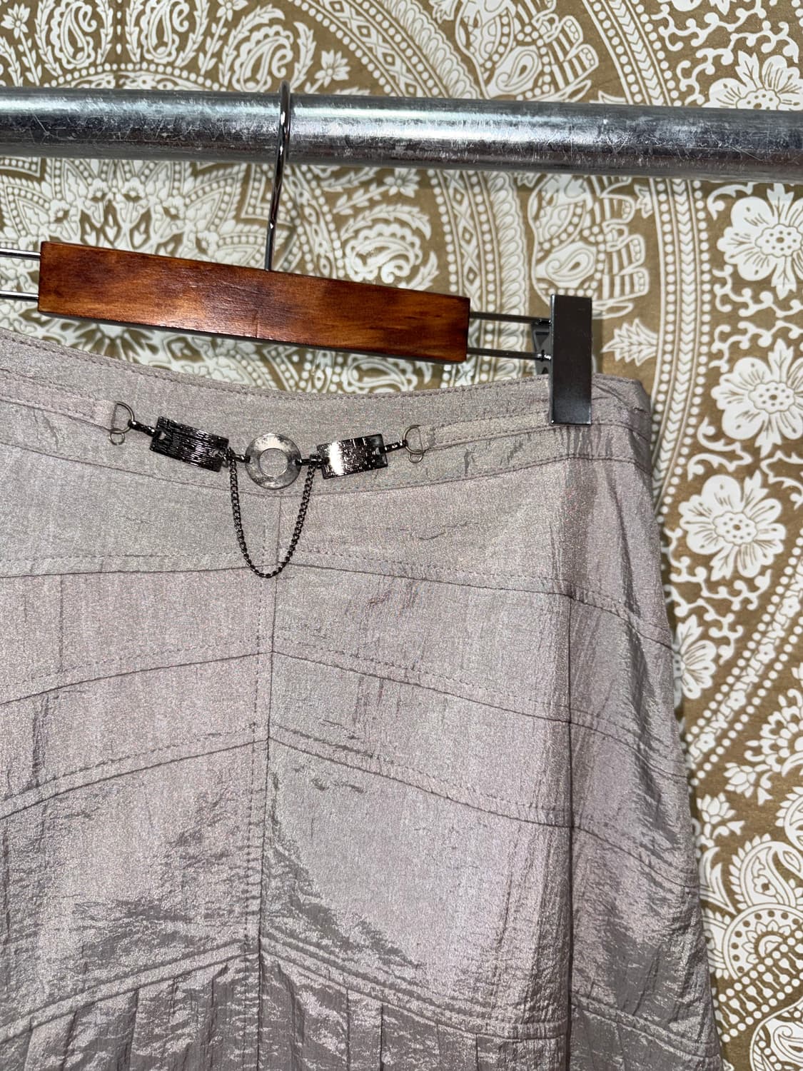 빈티지 여성 턱 레이스 롱스커트  상품이미지4