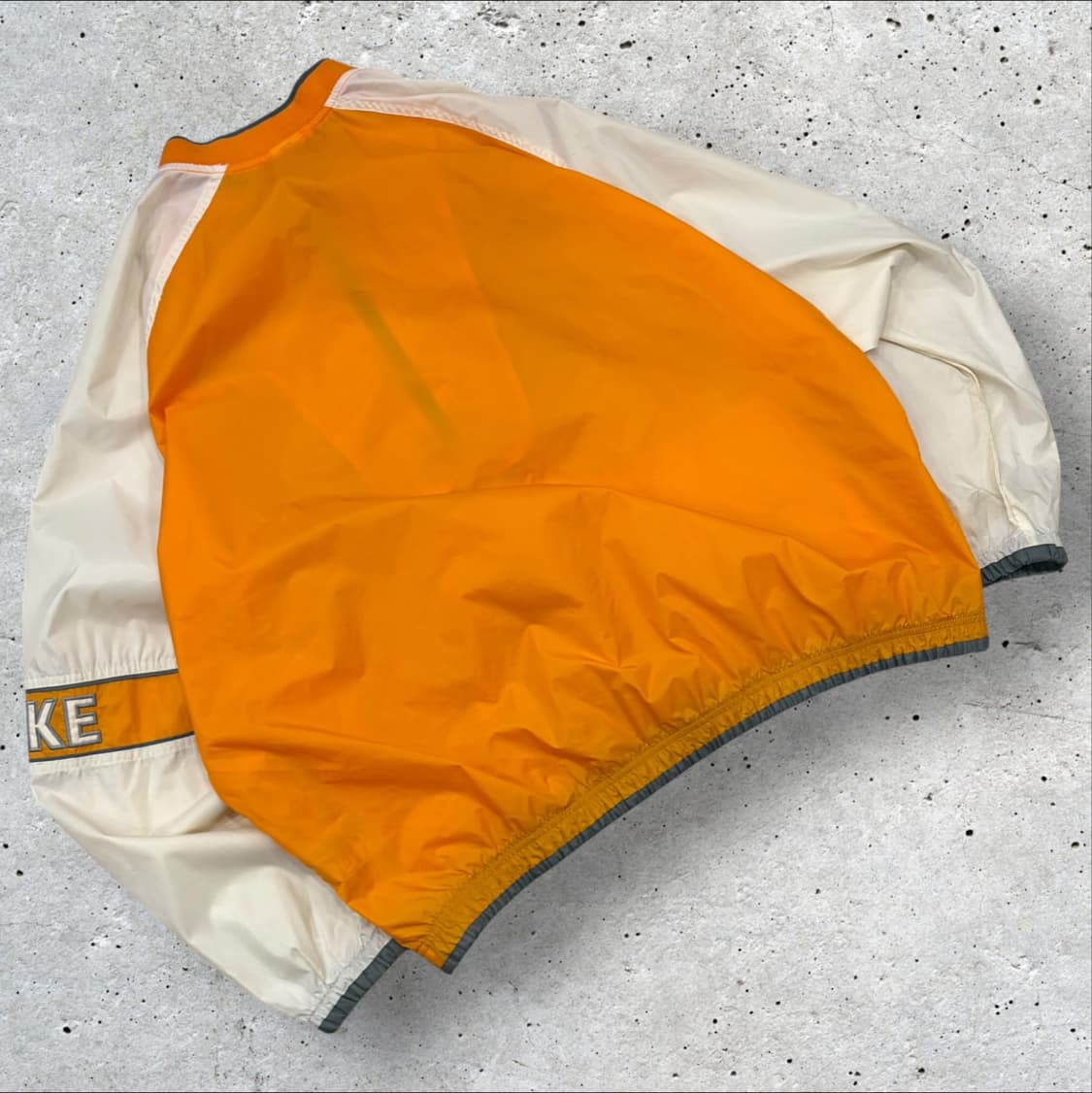 [2XL] 90s 나이키 오렌지/화이트 바람막이 하프집업 C919 상품이미지2