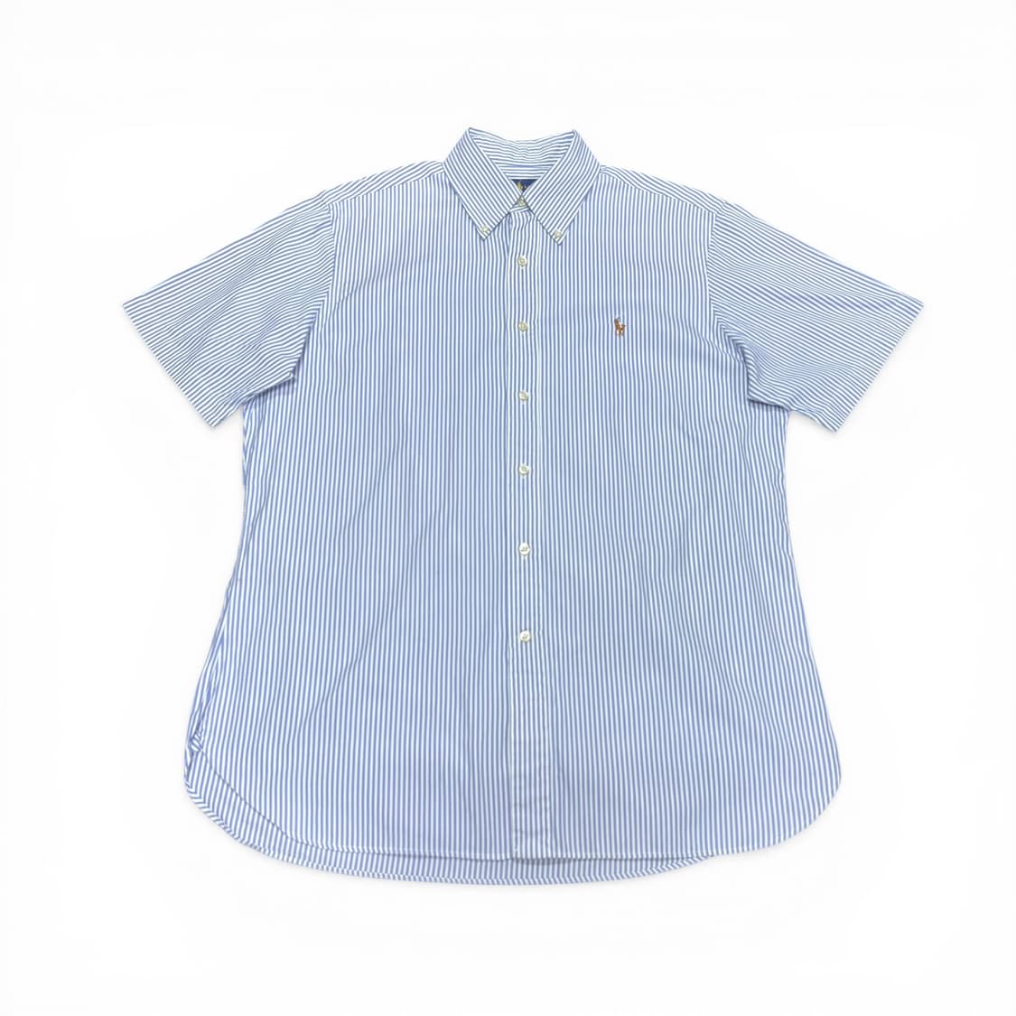 M 폴로 랄프로렌 스카이블루 스트라이프 반팔셔츠 상품이미지1