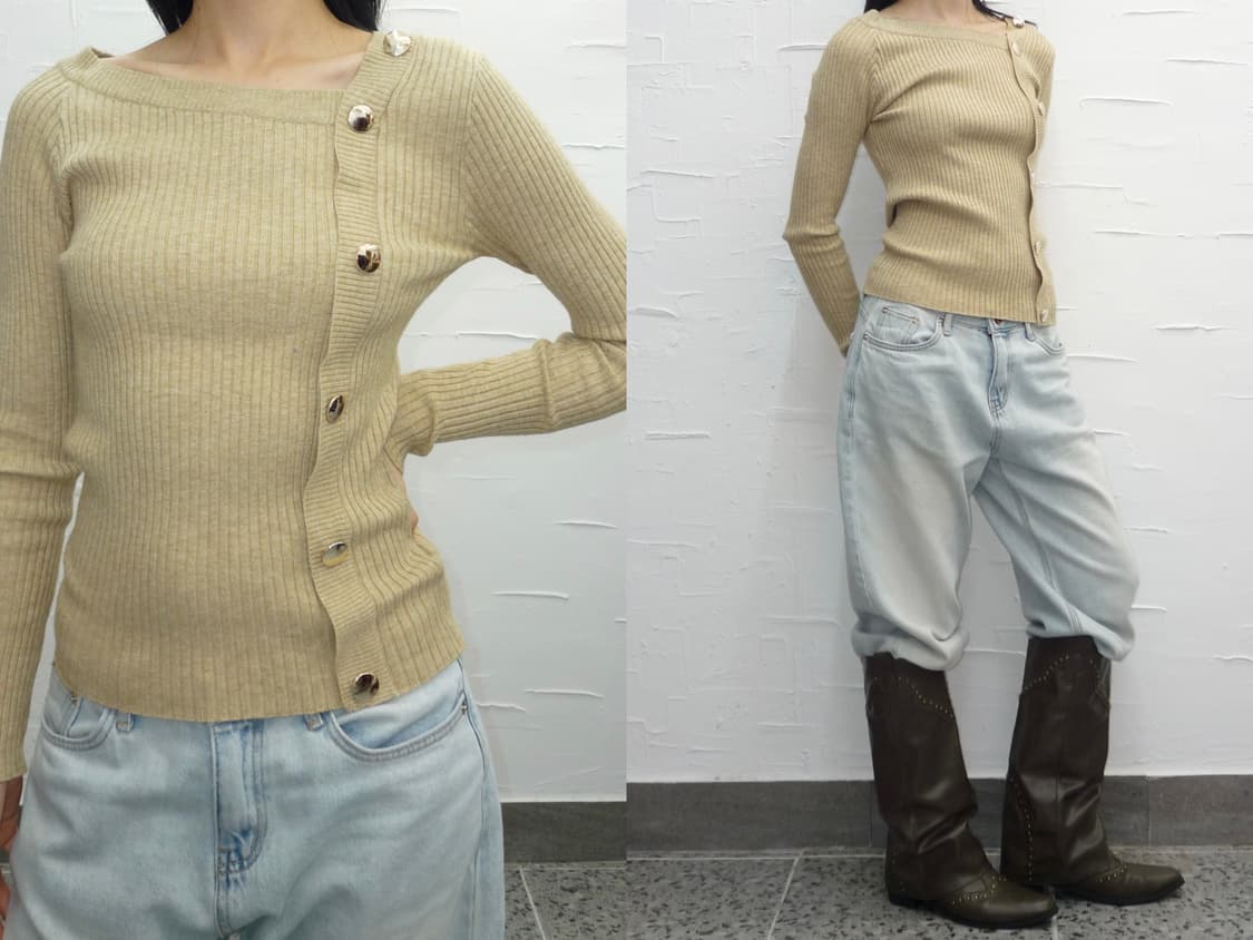 gold buttons knit 상품이미지2