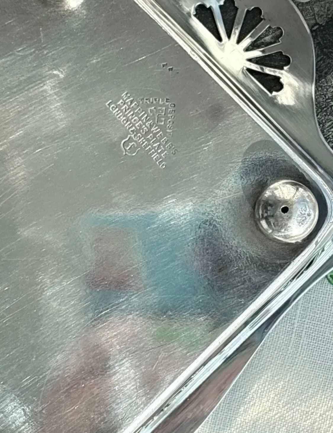 영국 셰필드 Mappin&Webb 실버플레이트 사각투각볼 상품이미지6