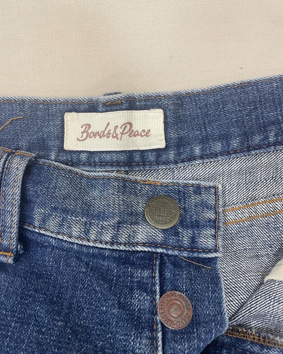 Bonds & Peace 빈티지 패치워크 데님 팬츠 상품이미지7
