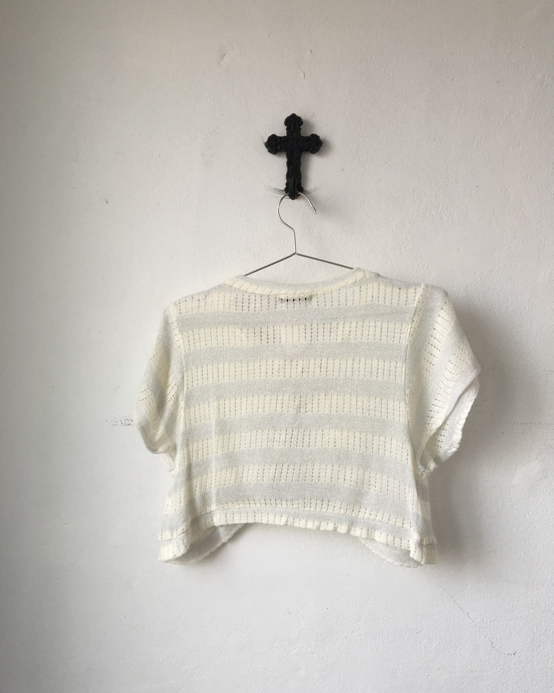 Glitter stripe pattern crochet cardigan 상품이미지4