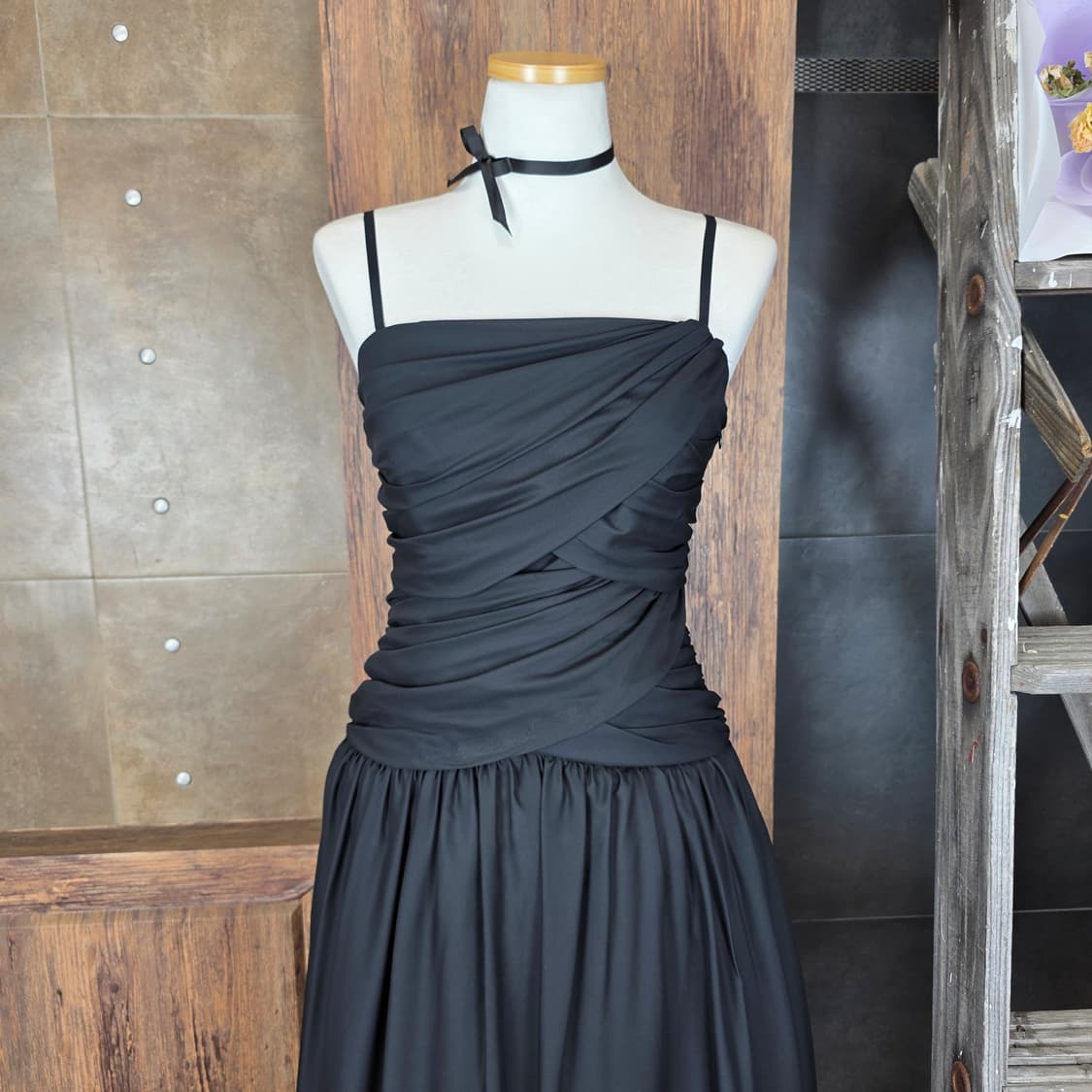 드레이프 드롭 웨이스트 원피스 상품이미지2