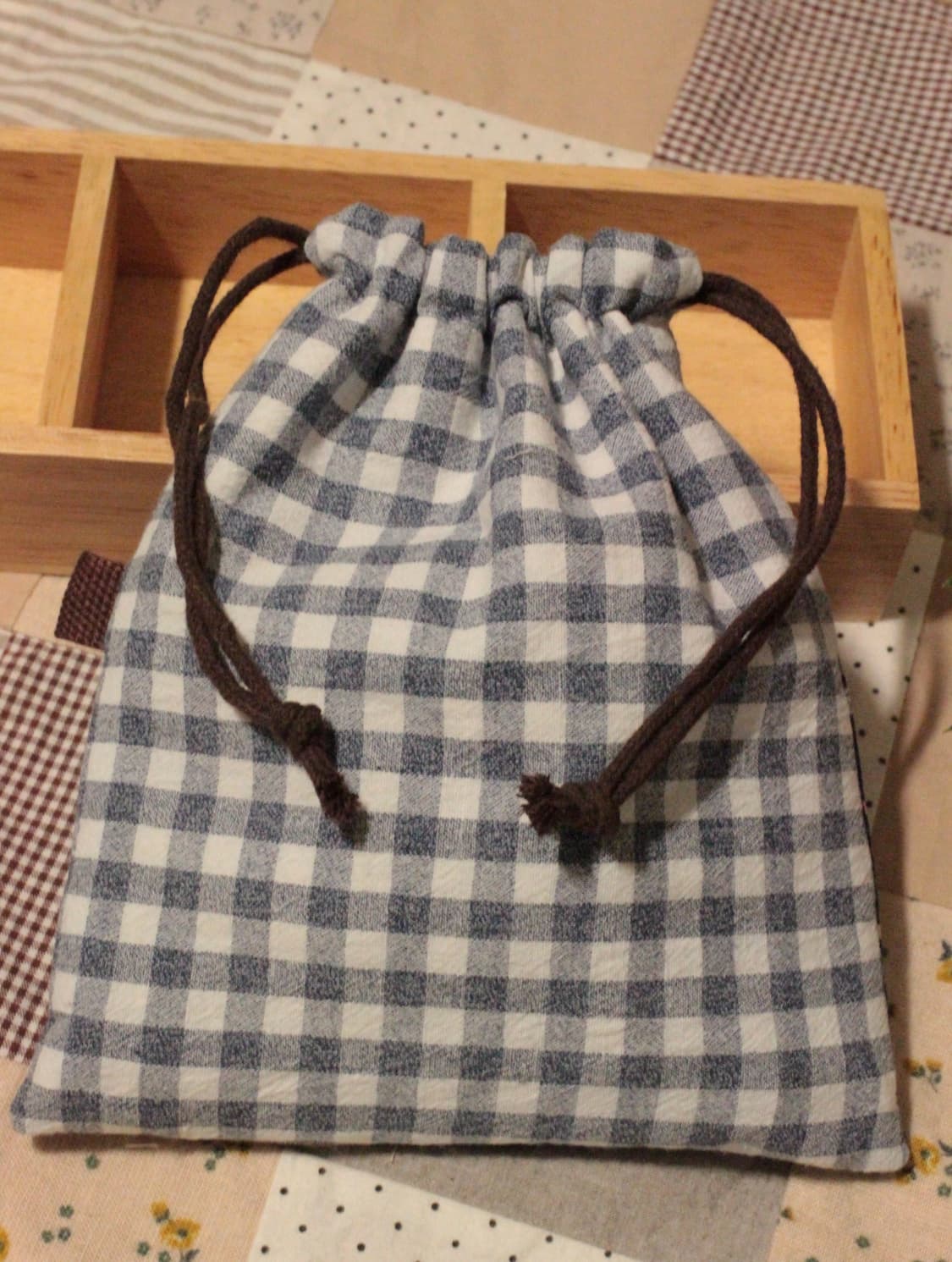 핸드메이드 패치워크 스트링 파우치 상품이미지5