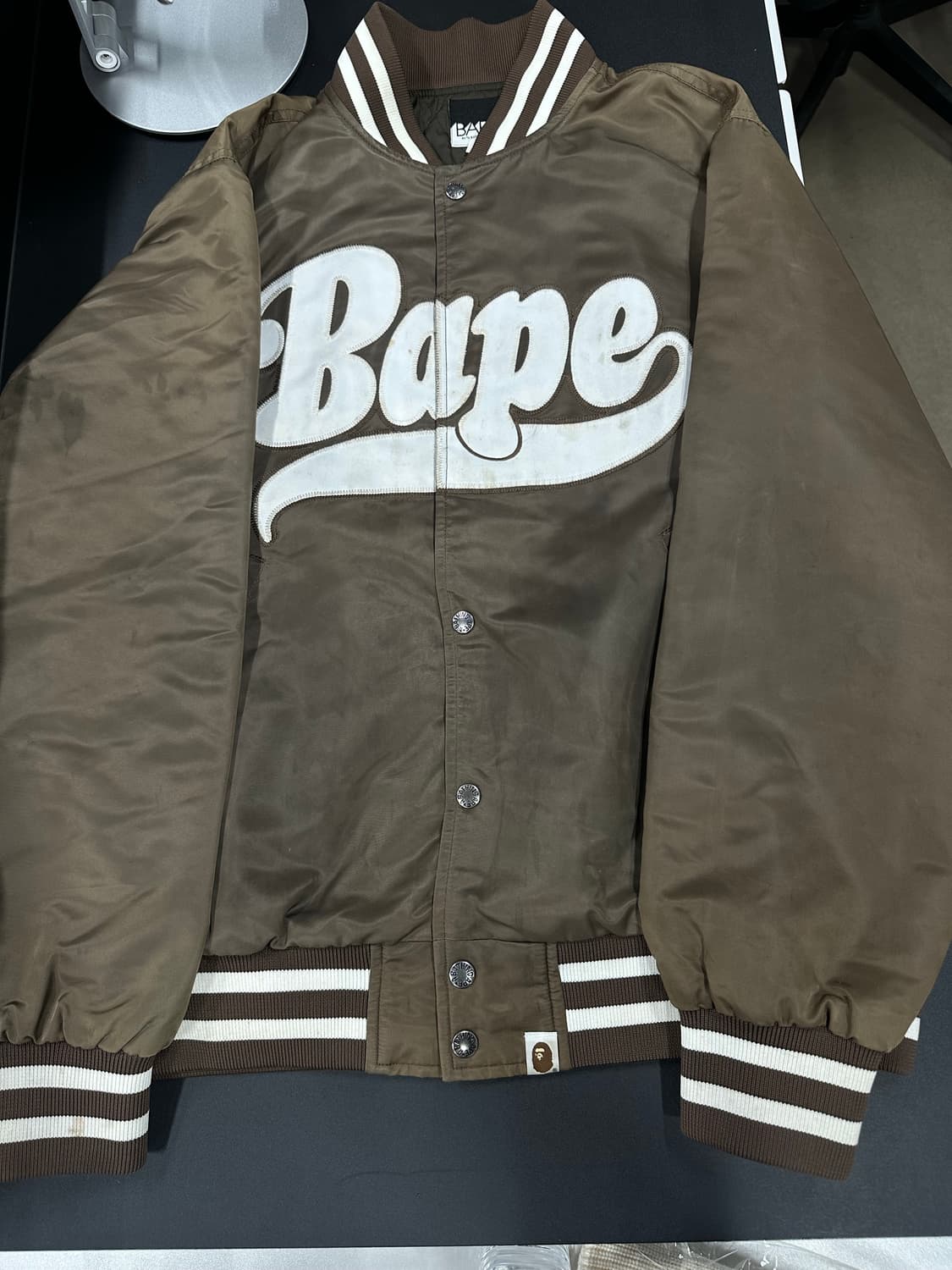 베이프 브라운 바시티 자켓 상품이미지4