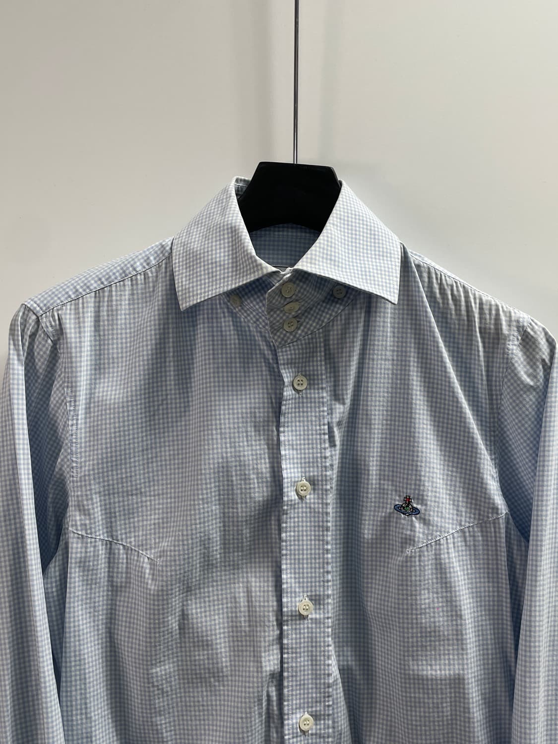 비비안 웨스트우드 맨 깅엄체크 셔츠 (on.738) 상품이미지2