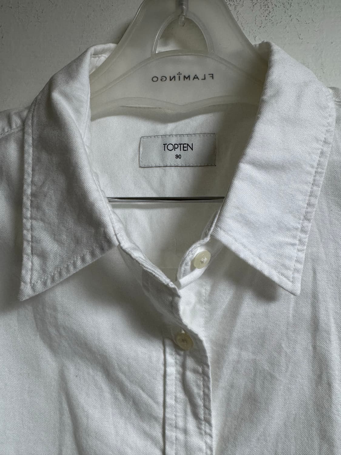 탑텐 여성 옥스포드 루즈핏 셔츠 - 화이트 90 S사이즈  상품이미지2