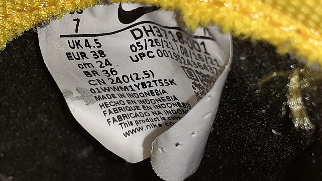 나이키 덩크 하이 업 블랙 엔 바시티 메이즈 240 상품이미지8