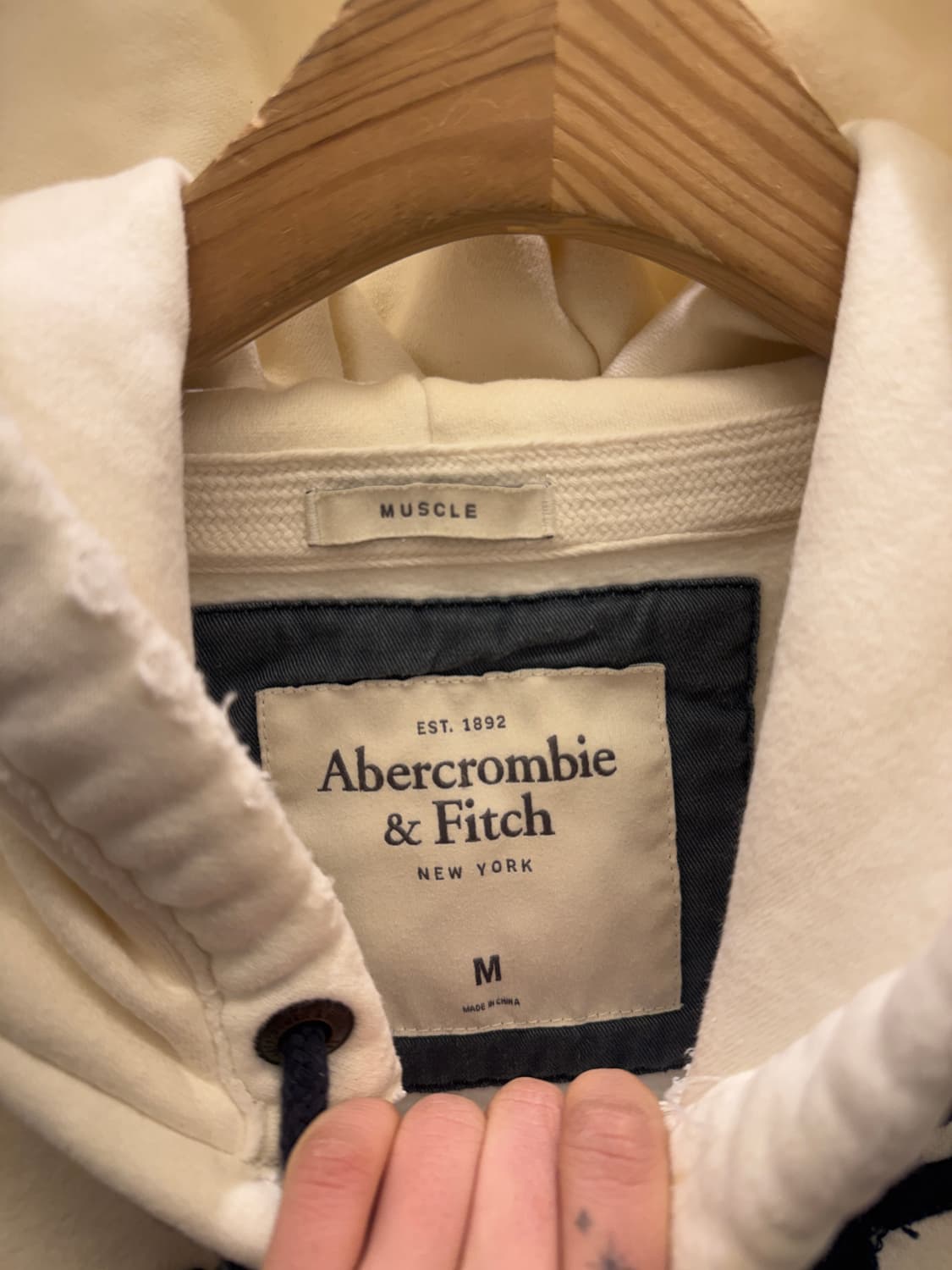 아베크롬비 A.F.M 아이보리 후드티 U458 상품이미지5