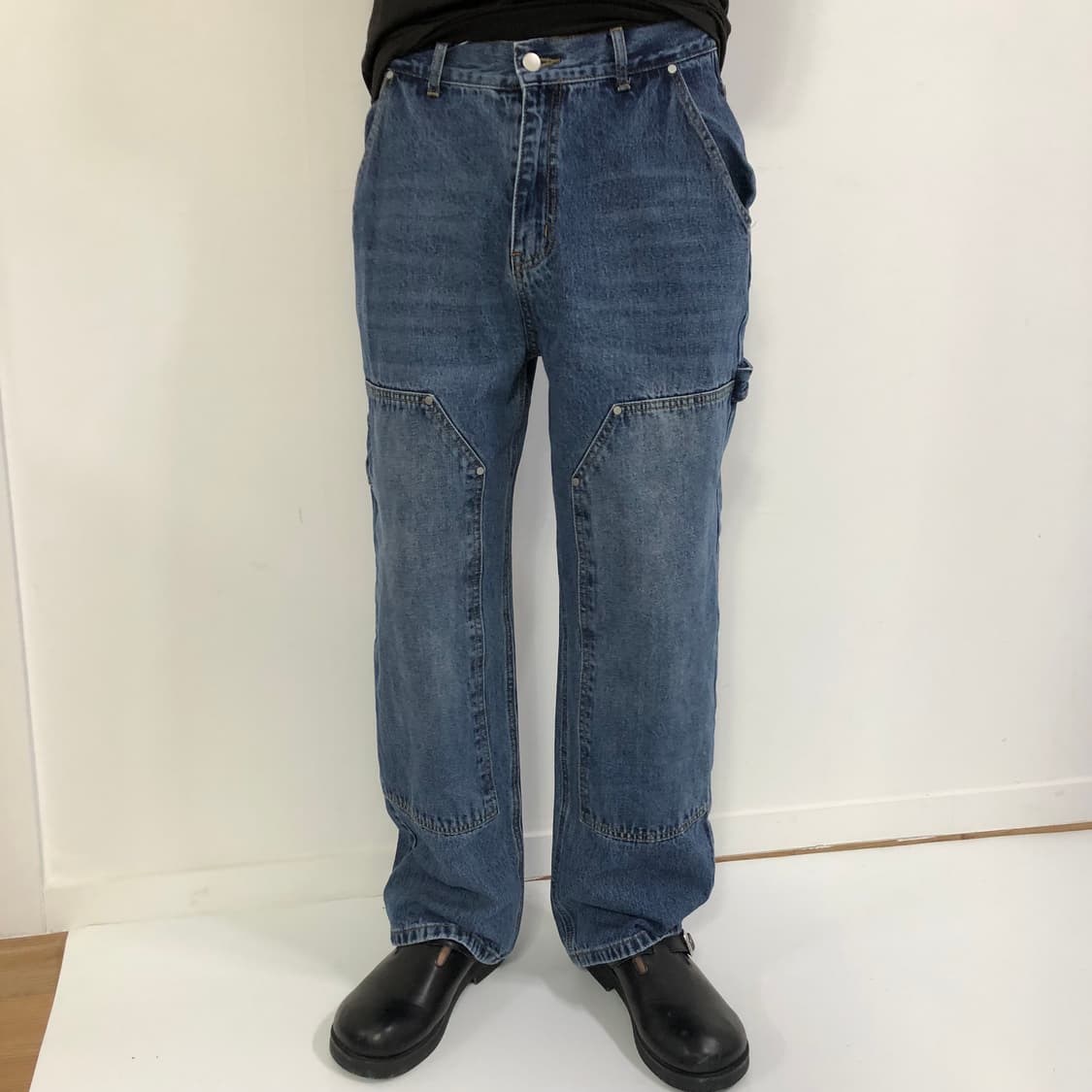 VTG 데님 더블니 팬츠 상품이미지3