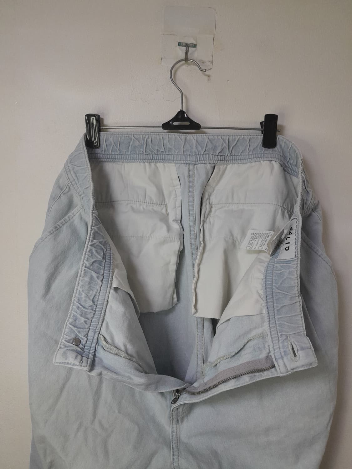 24SS 솔리드옴므 연청 밴딩 데님바지 52/36" 상품이미지7