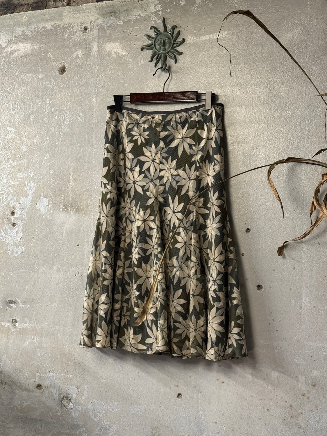 26-27 ) JPN Flower Pattern Midi Skirt 상품이미지1