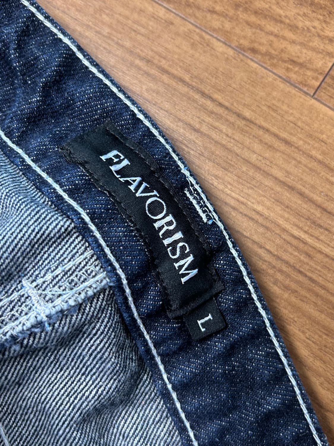 플레이버리즘 카펜터 와이드 배기 진 딥 인디고 상품이미지4