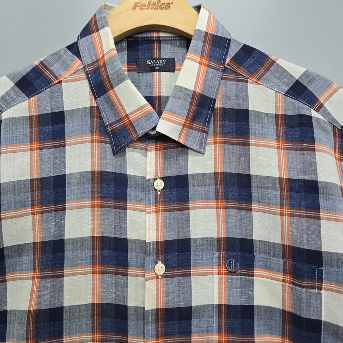 갤럭시(galaxy) 체크 반팔 셔츠 110 상품이미지2