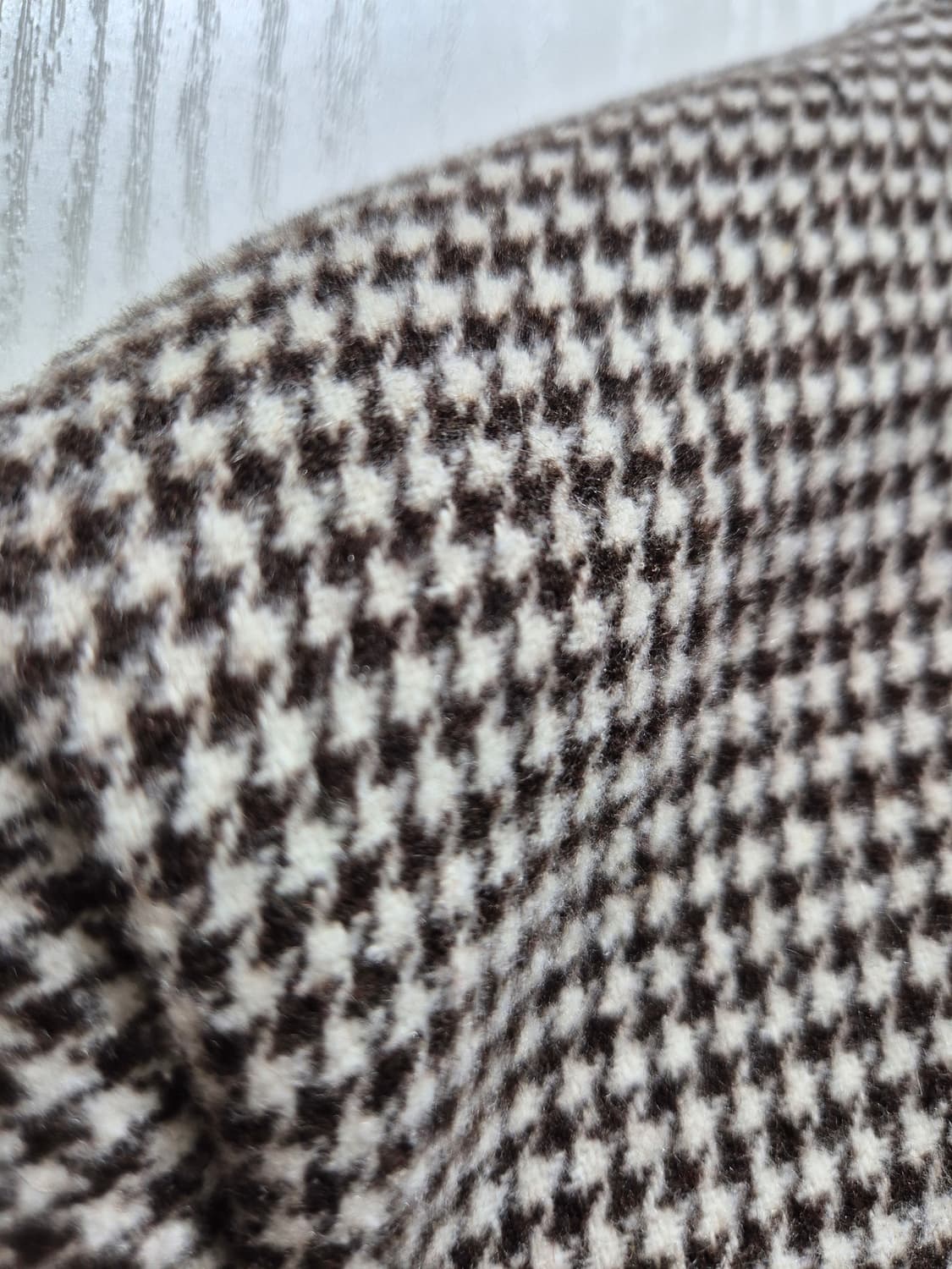 빈티지 하운드투스 체크 더블 코트 브라운 상품이미지9