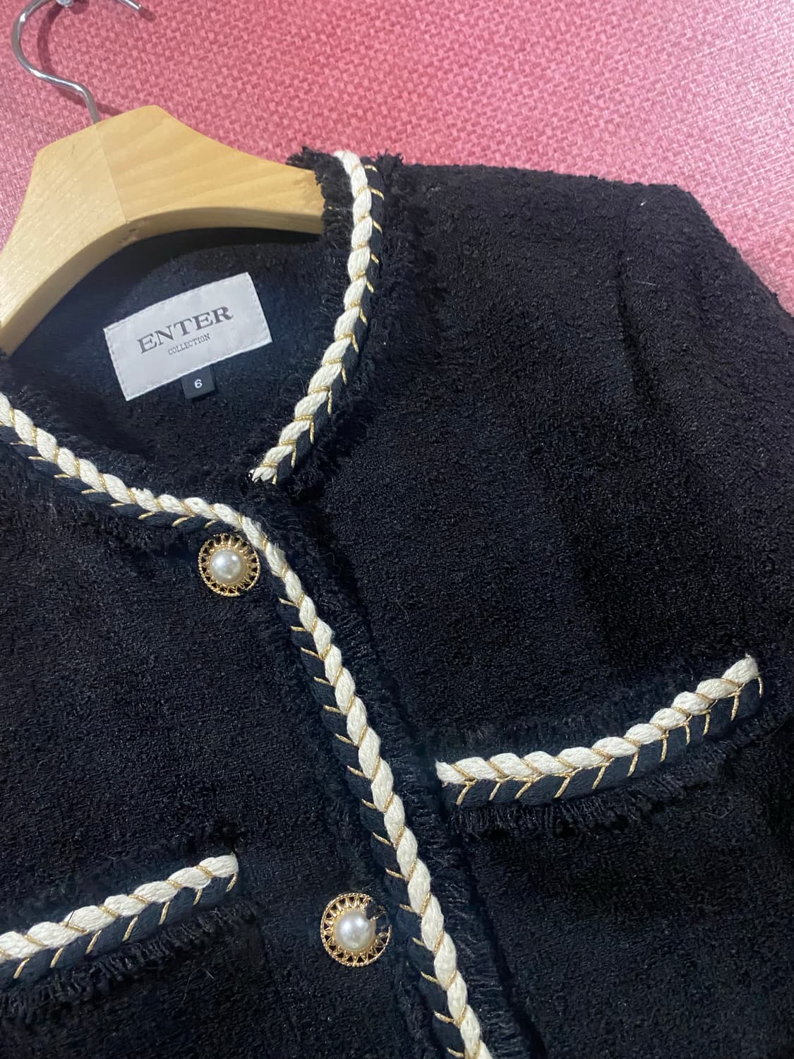 ENTER 블랙 트위드 자켓 상품이미지4