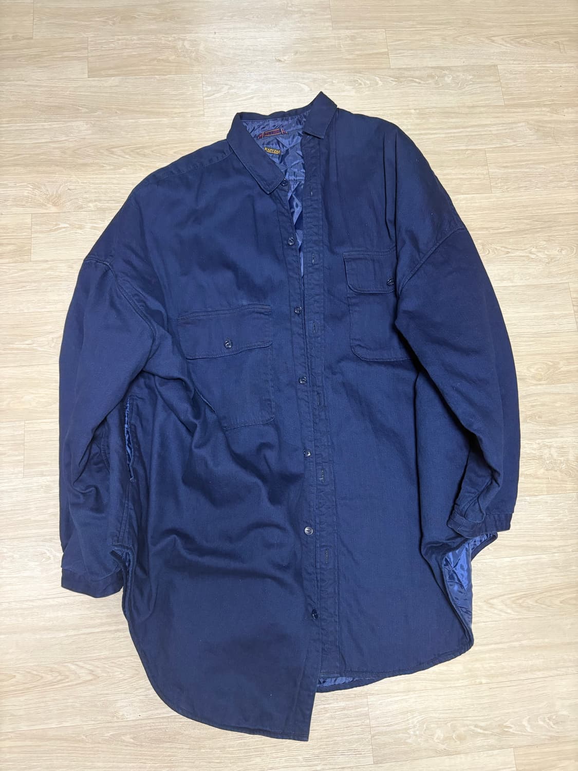 캐피탈 8oz 데님 슬로피 셔츠 코트 상품이미지4