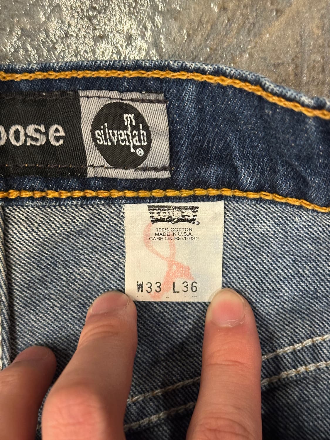 90s 리바이스 USA 실버탭 데님팬츠 W33 L36 상품이미지4