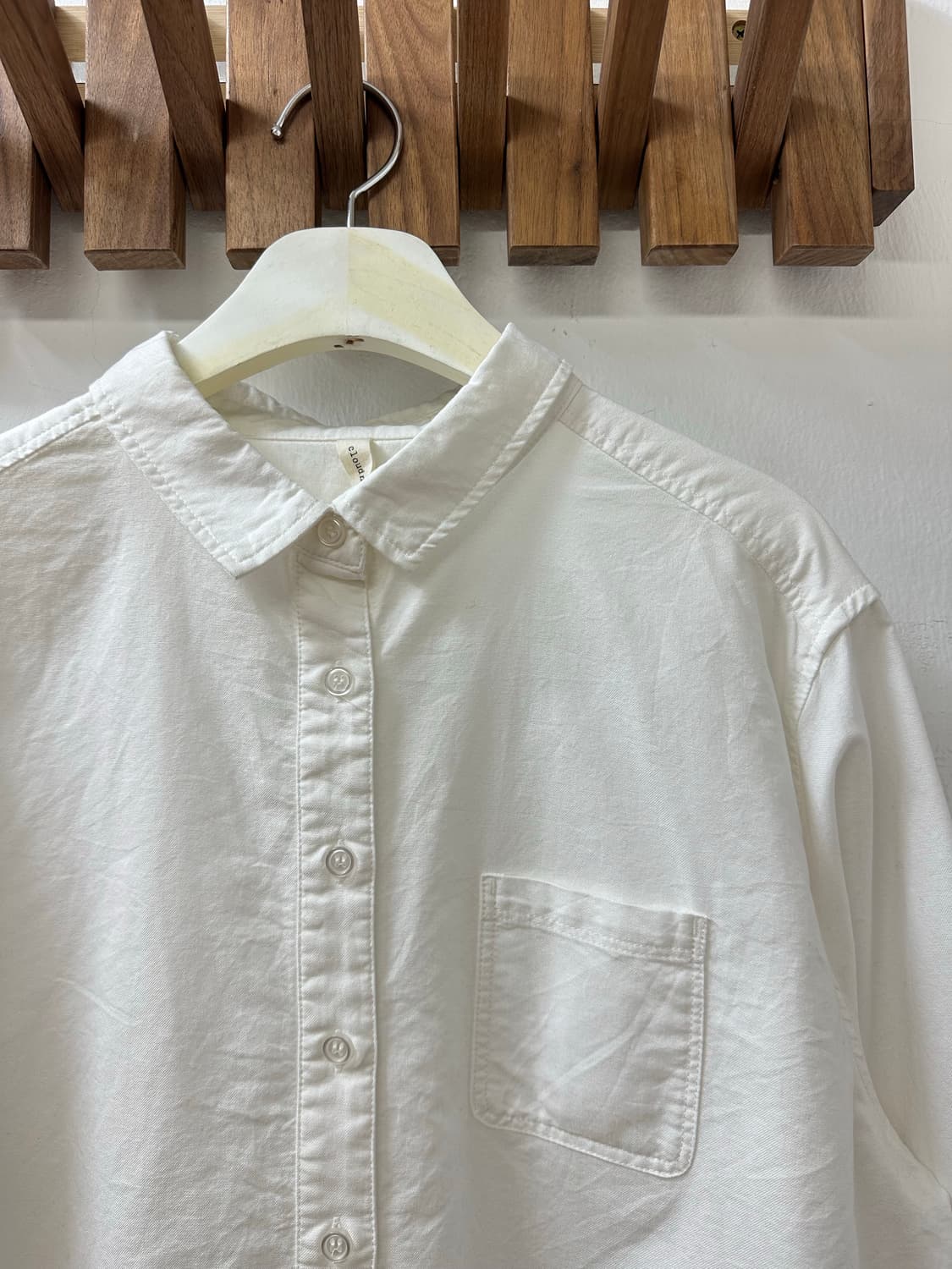 일본빈티지 코튼100% 클래식 베이직 루즈핏 포켓 셔츠  상품이미지3