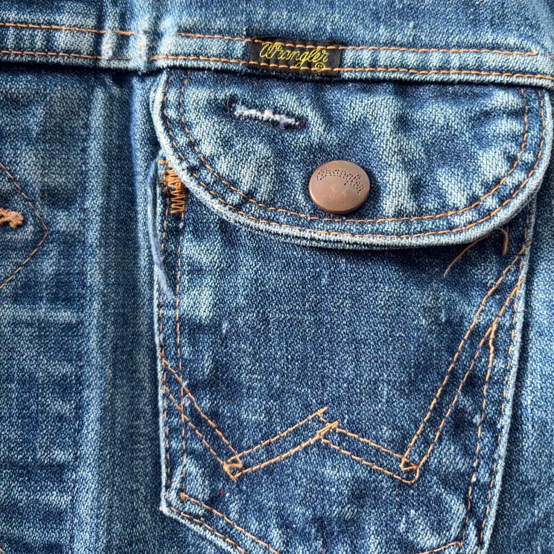 70s USA 랭글러 Wrangler 데님 트러커 자켓 상품이미지5