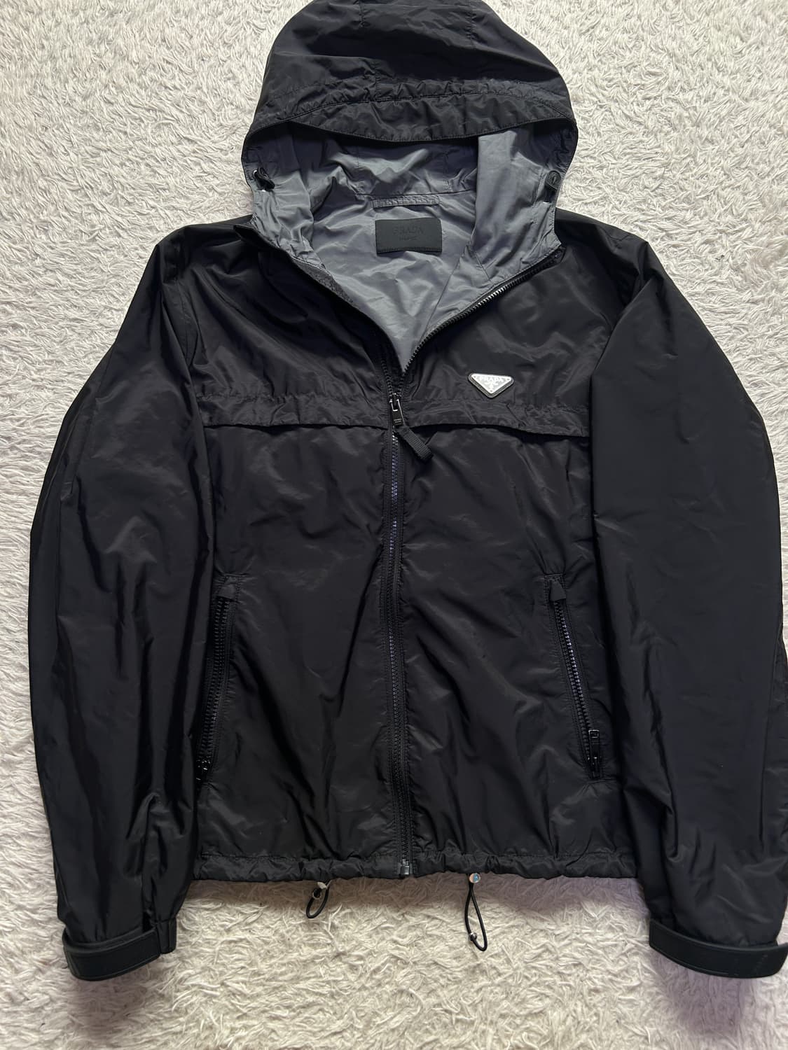 [52size] 프라다 리나일론 후드 바람막이 자켓 상품이미지1