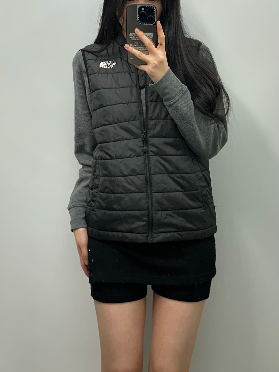 노스페이스 블랙 경량 조끼 패딩 상품이미지1