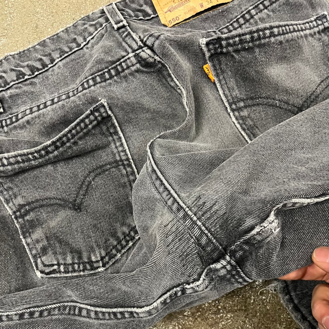 90s USA Levis550 블랙진 오렌지탭 (32“) 상품이미지3