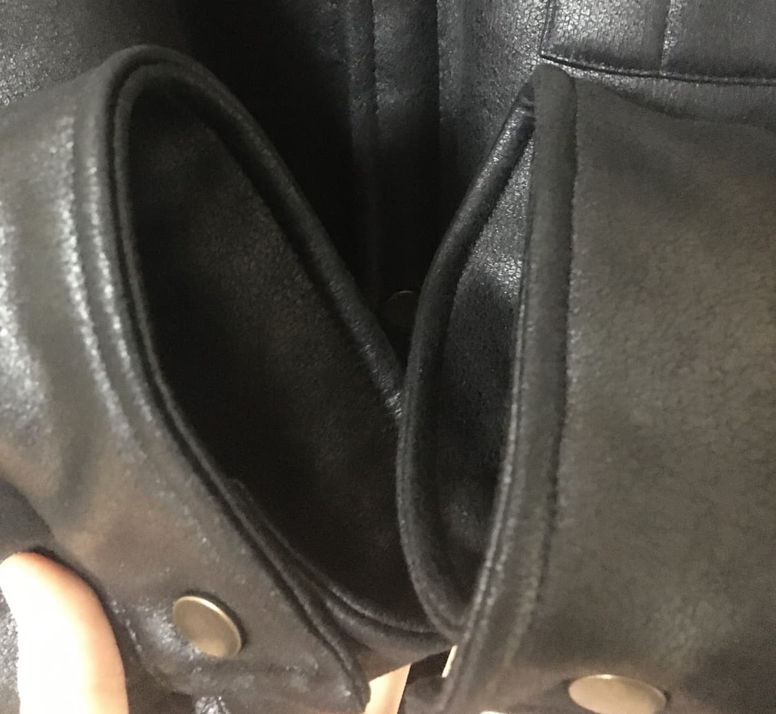 자라 더블 페이스드 오버셔츠 블랙 판매합니다 상품이미지5